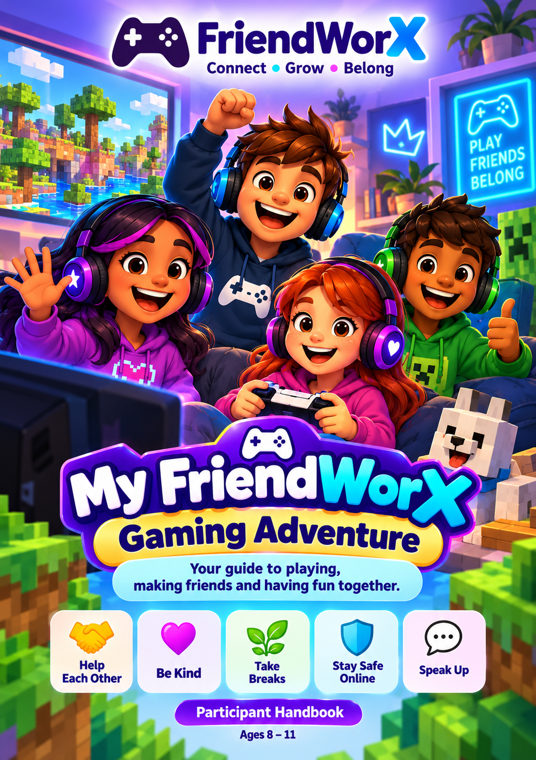 Cover of My FriendWorX Gaming Adventure, Junior Participant Handbook